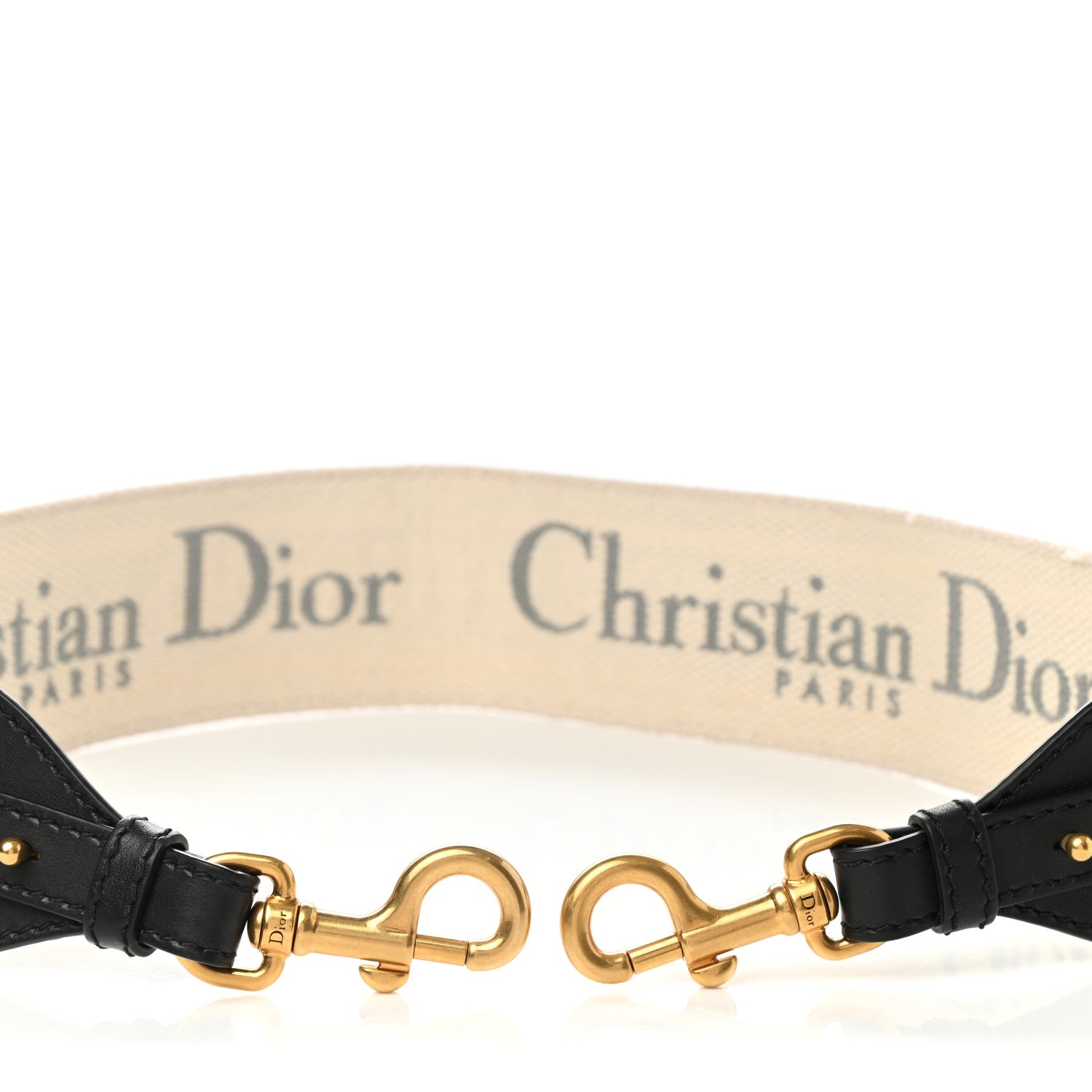 Christian Dior Canvas Embroidered Shoulder Strap Grey 5 of 7