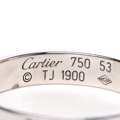 Cartier 18K White Gold 3.5mm LOVE Wedding Band Ring 53 6.25 4 of 4