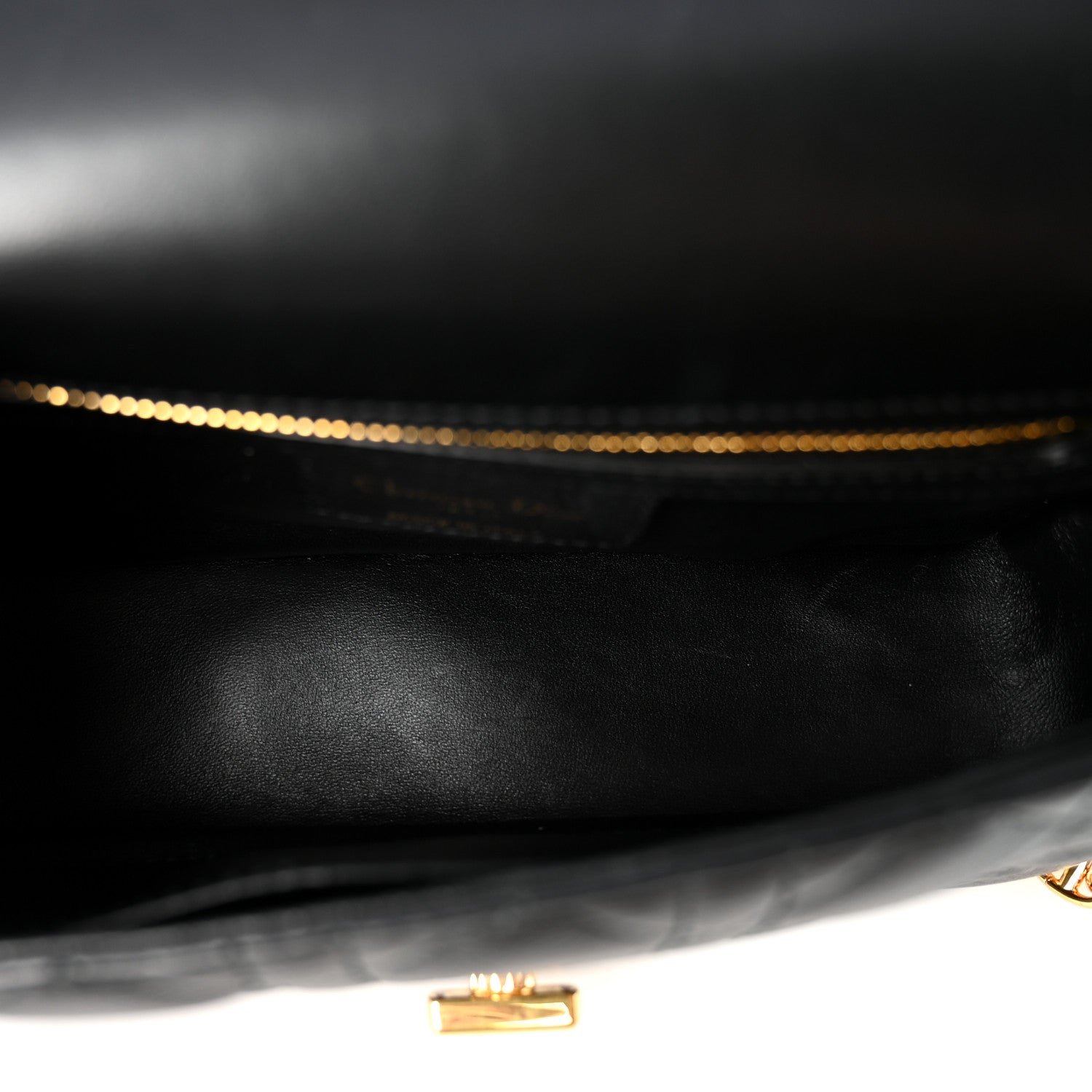 Christian Dior Calfskin Cannage Small Caro Bag Black 5 of 11