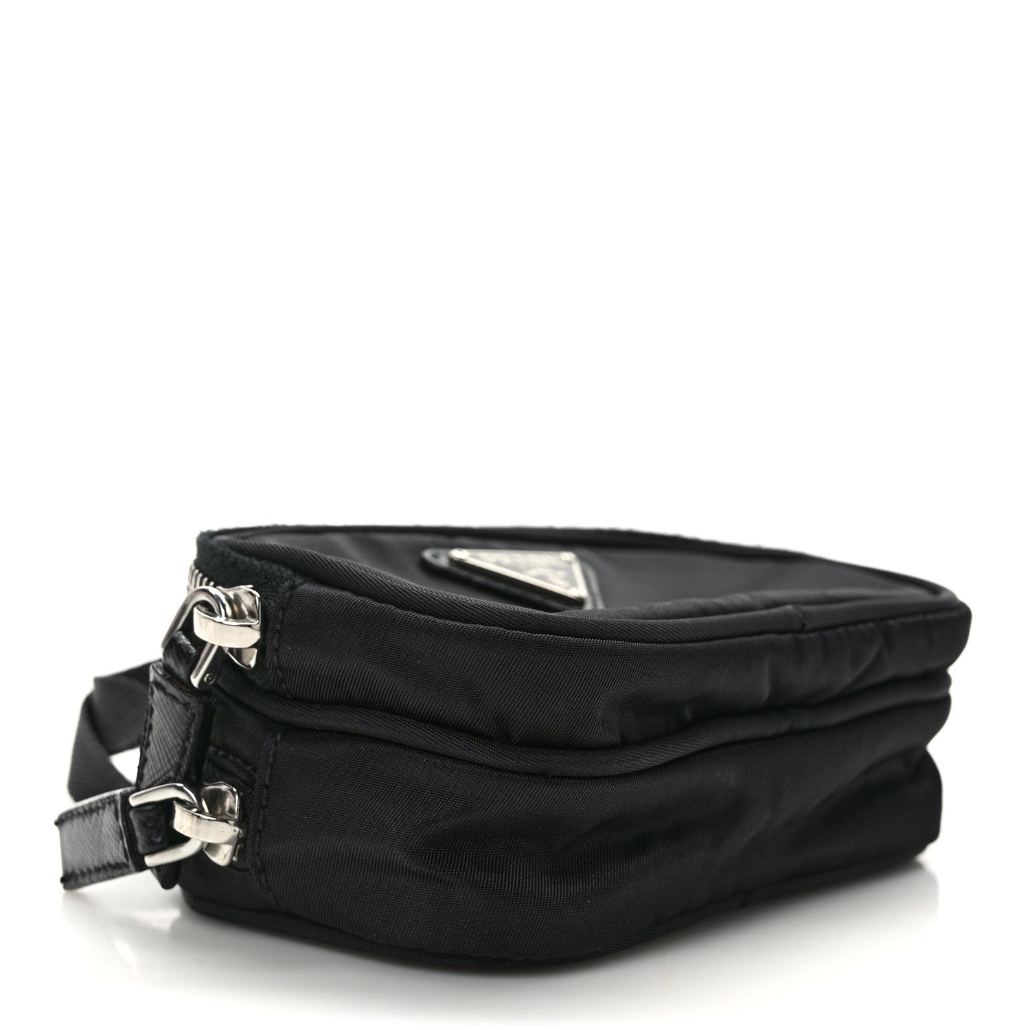 Prada Nylon Saffiano Mini Top Handle Bag Black 4 of 14