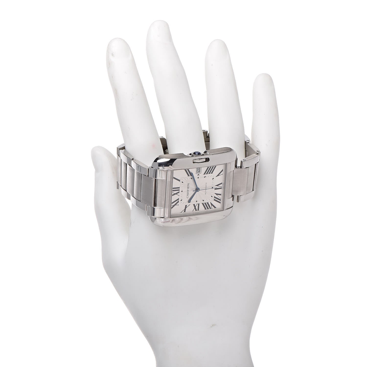 Cartier Stainless Steel 36mm Tank Anglaise Automatic Watch 4 of 12