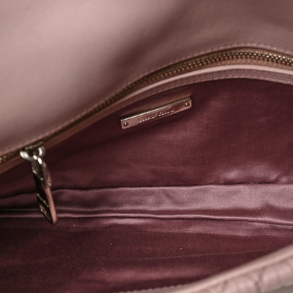 Miu Miu Nappa Matelasse Bi-Color Crystal Flap Clutch Pink Pomice 4 of 7