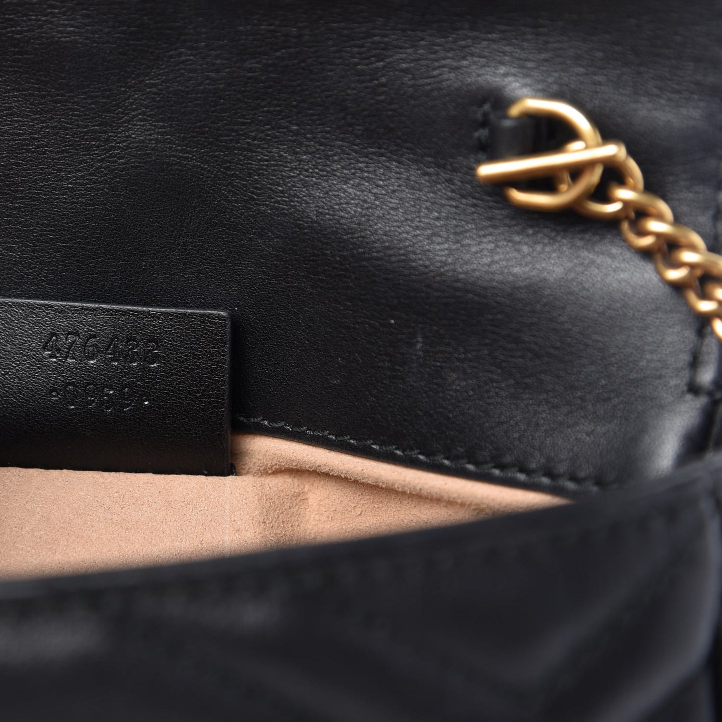 Calfskin Matelasse Super Mini GG Marmont Shoulder Bag Black