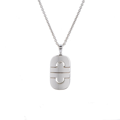 Bulgari 18K White Gold Parentesi Pendant Necklace 3 of 7
