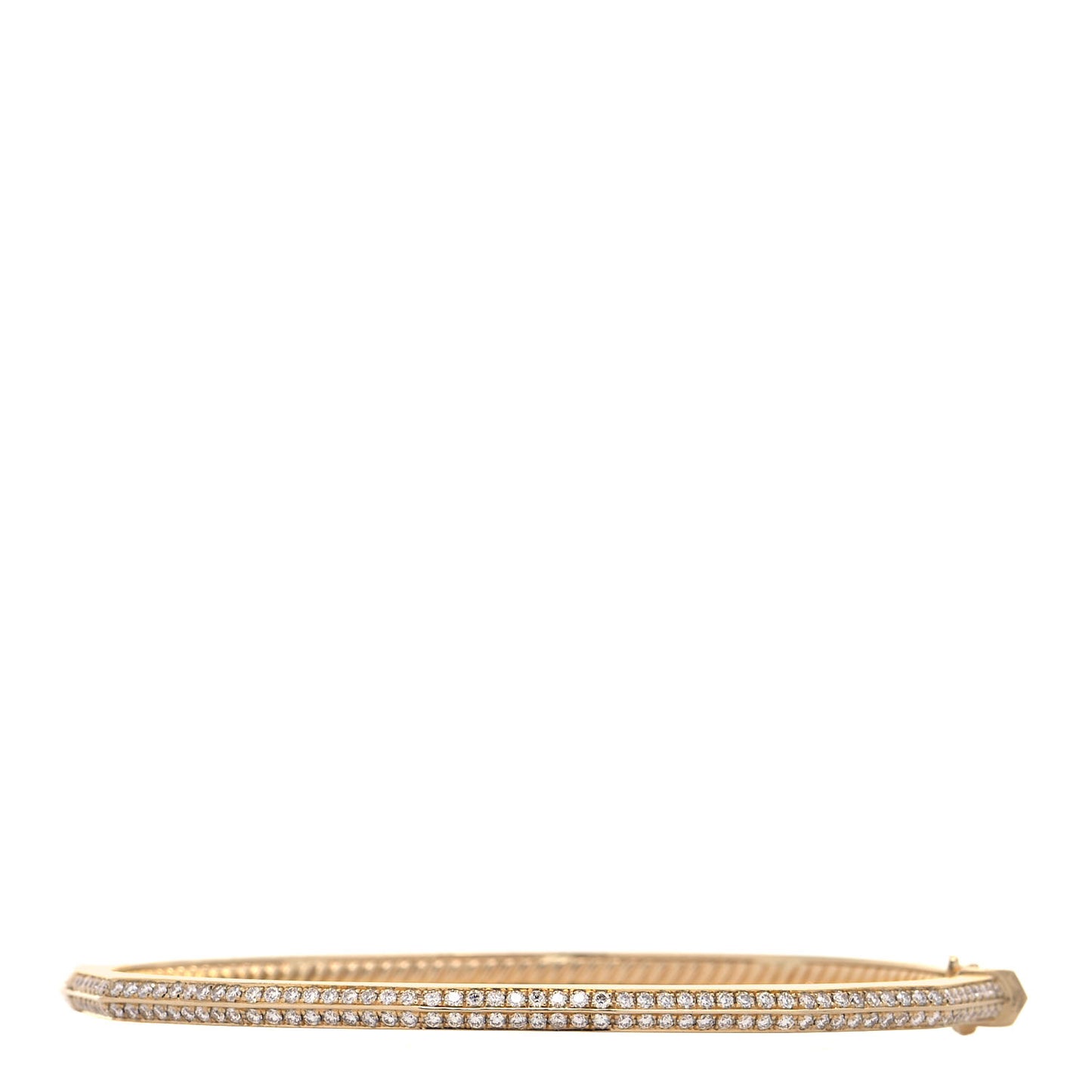 18K Yellow Gold Diamond 3mm Stax Single Row Faceted Bracelet