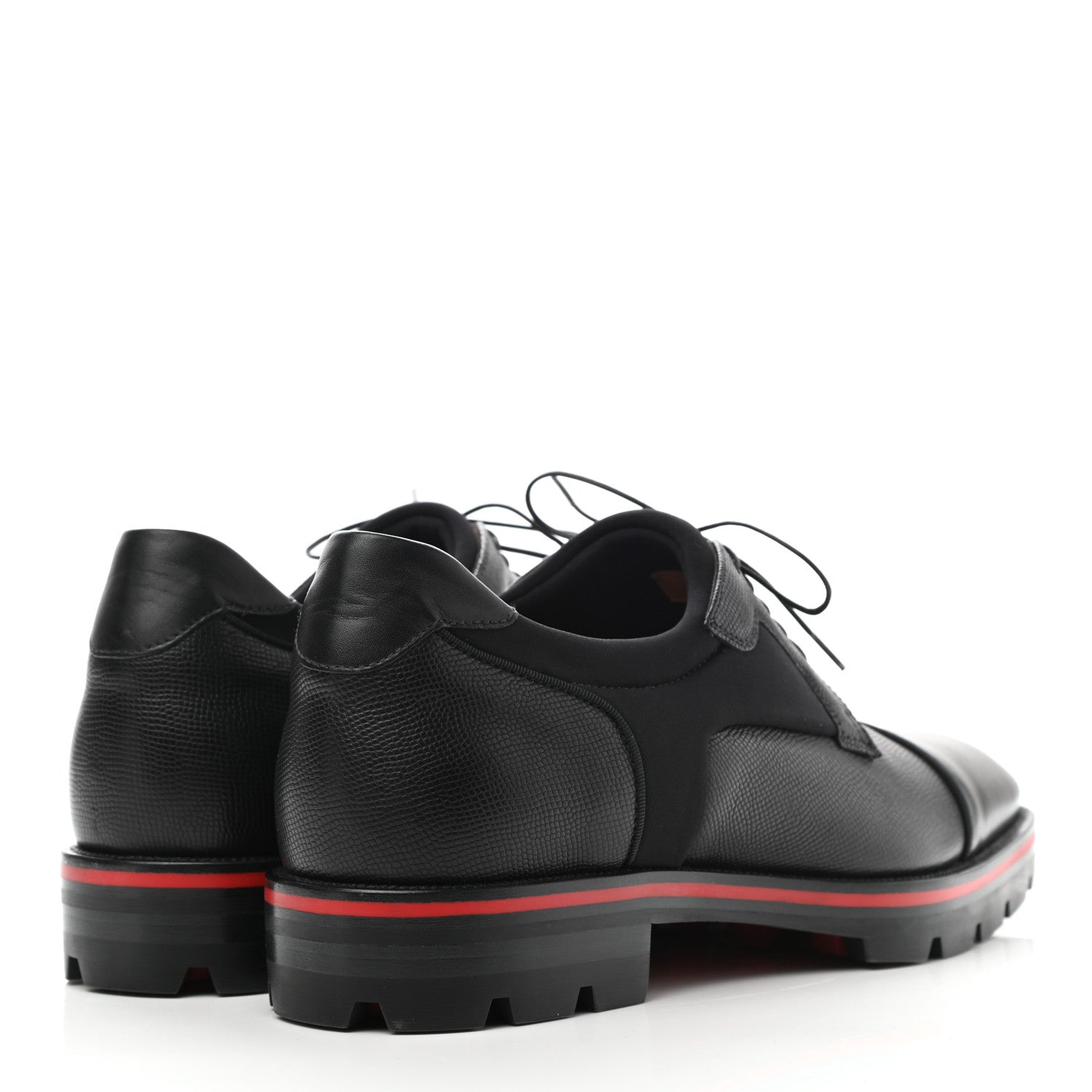 Christian Louboutin Smooth Textured Calfskin Mika Sky Mens Flats 42 Black 4 of 10