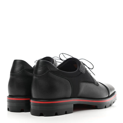 Christian Louboutin Smooth Textured Calfskin Mika Sky Mens Flats 42 Black 4 of 10