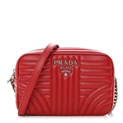 Prada Soft Calfskin Diagramme Camera Bag Rosso 1 of 12