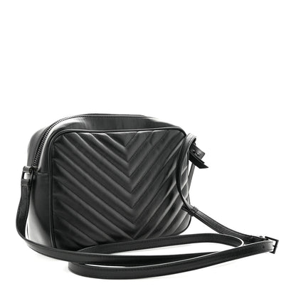 Saint Laurent Calfskin Matelasse Monogram Monochrome Lou Camera Bag Black 3 of 11