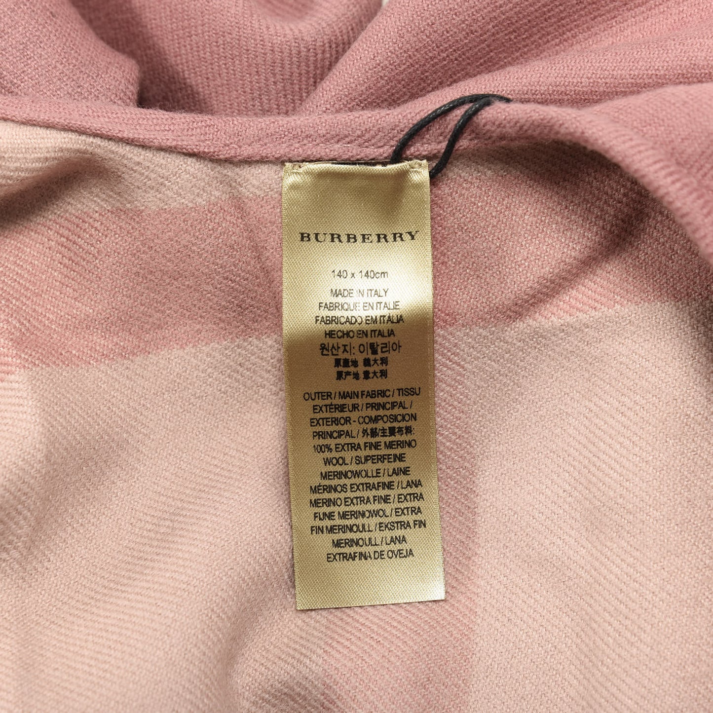 Wool Solid To Check Charlotte Cape Scarf Pink