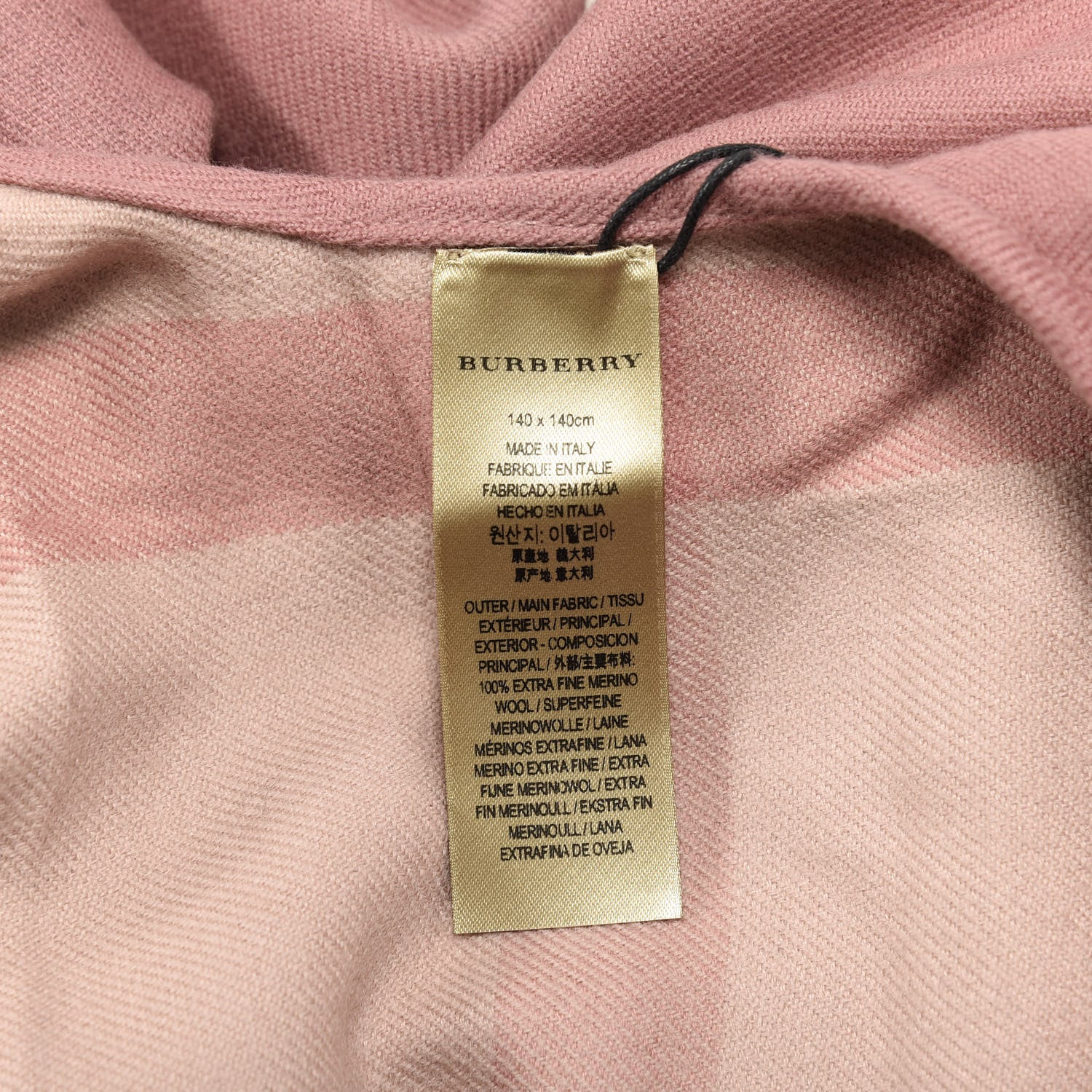 Burberry Wool Solid To Check Charlotte Cape Scarf Pink 3 of 3