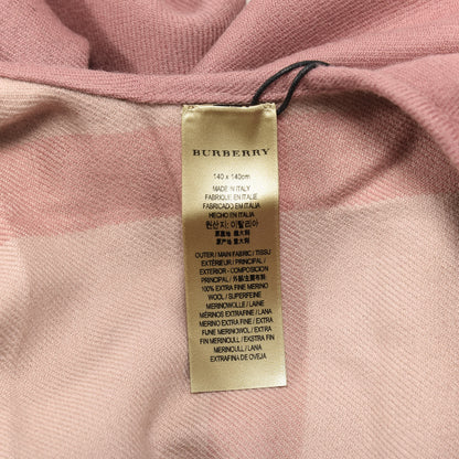 Burberry Wool Solid To Check Charlotte Cape Scarf Pink 3 of 3