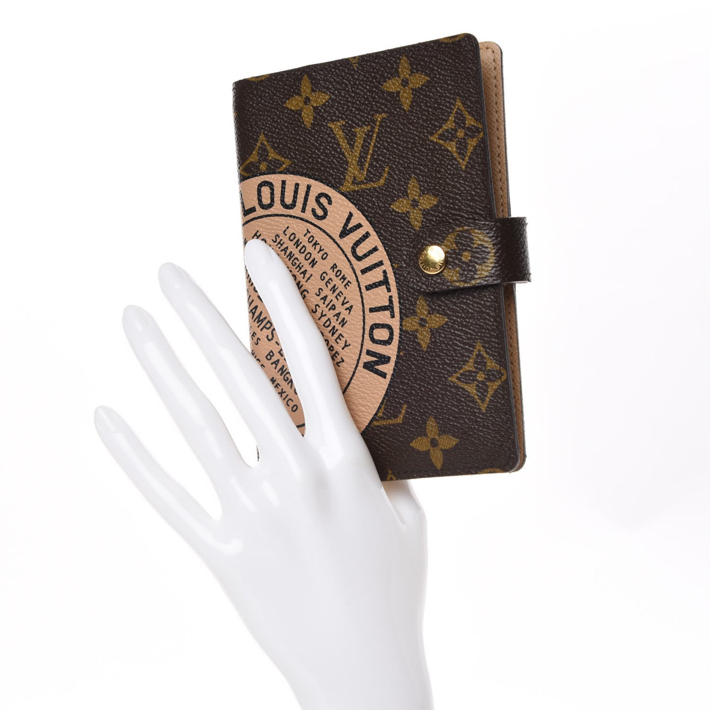 Monogram Complice Trunks and Bags Small Ring Agenda Cover Beige