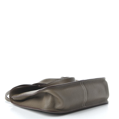 Hermes Taurillon Clemence Halzan 31 GM Etoupe 5 of 11