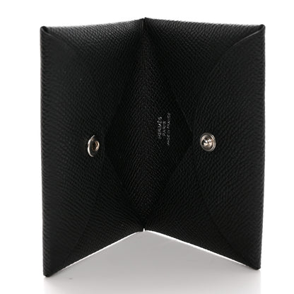 Hermes Epsom Calvi Card Case Black 5 of 8