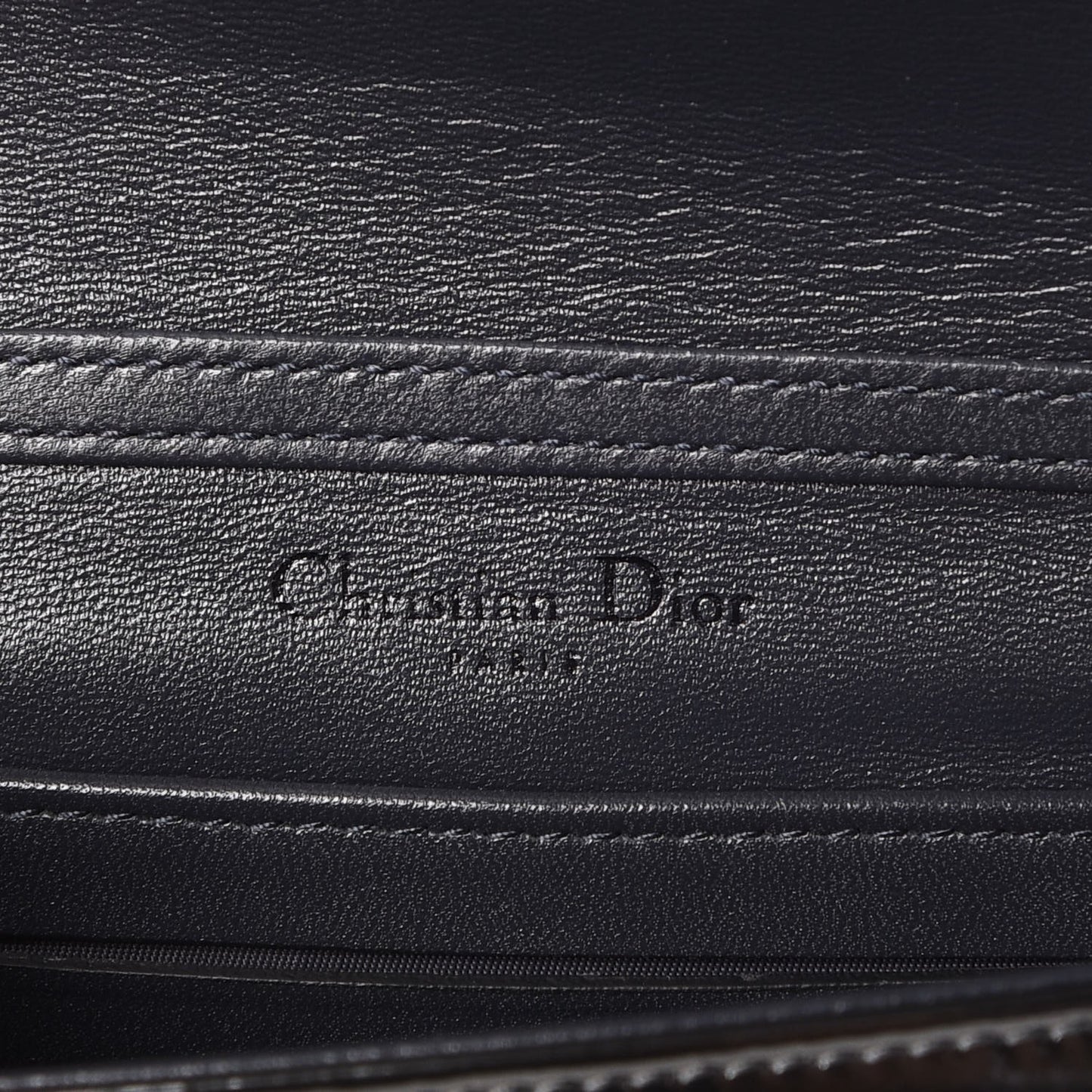 Metallic Patent Micro-Cannage Baby Diorama Flap Bag Onyx Black