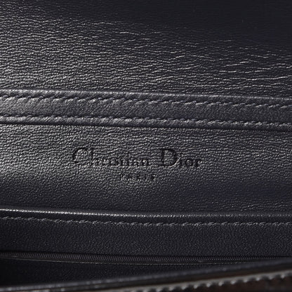 Christian Dior Metallic Patent Micro-Cannage Baby Diorama Flap Bag Onyx Black 6 of 8