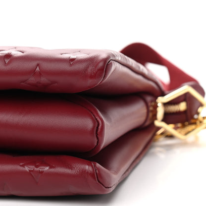 Louis Vuitton Lambskin Embossed Monogram Coussin PM Wine 8 of 8