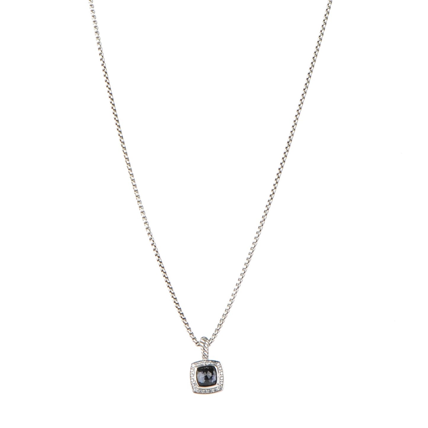 Sterling Silver Black Orchid Diamond 7mm Petite Albion Necklace