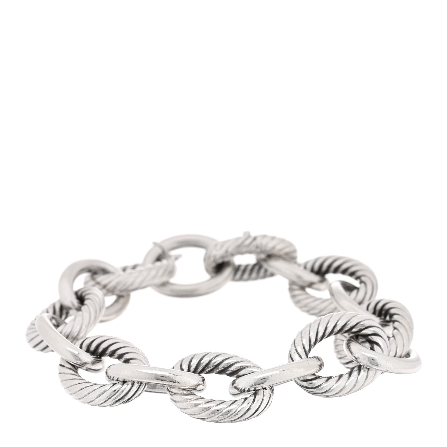 David Yurman Sterling Silver 17mm Extra Large Oval Link Bracelet 1 of 3