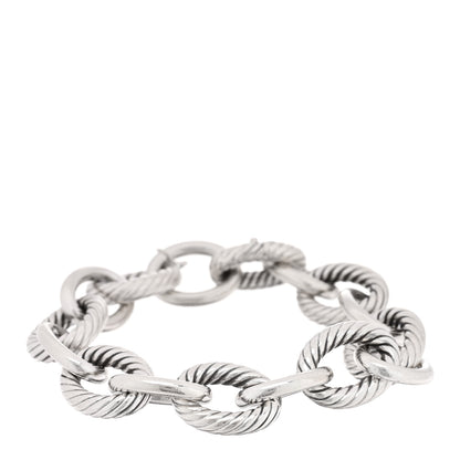 David Yurman Sterling Silver 17mm Extra Large Oval Link Bracelet 1 of 3