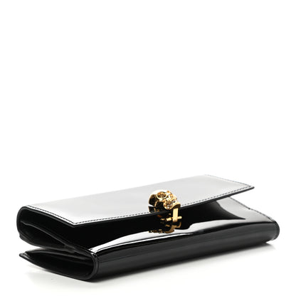 Alexander McQueen Patent Skull Continental Wallet Black 4 of 10