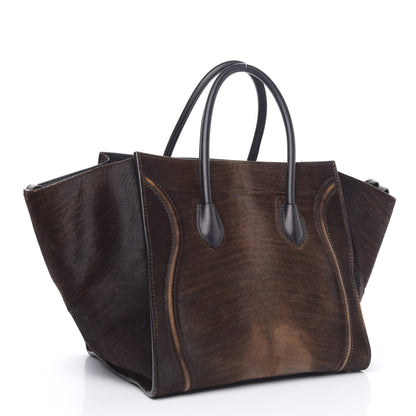 Celine Shaded Pony Hair Calfskin Medium Phantom Luggage Brown 3 of 16