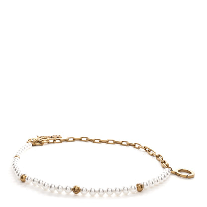 Louis Vuitton Chain Belt Pearls Bag Charm Gold 2 of 3