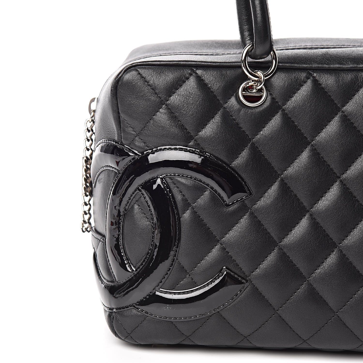 Chanel Calfskin Quilted Large Cambon Bowler Black 8 of 12