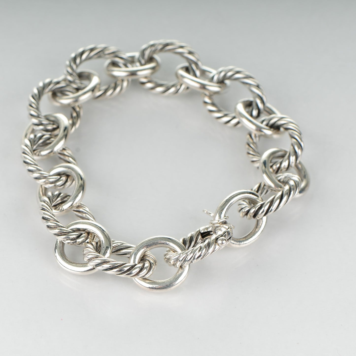 Sterling Silver 12mm Large Oval Link Bracelet