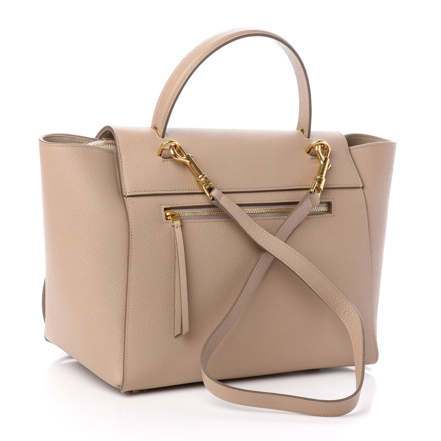 Grained Calfskin Mini Belt Bag Light Taupe