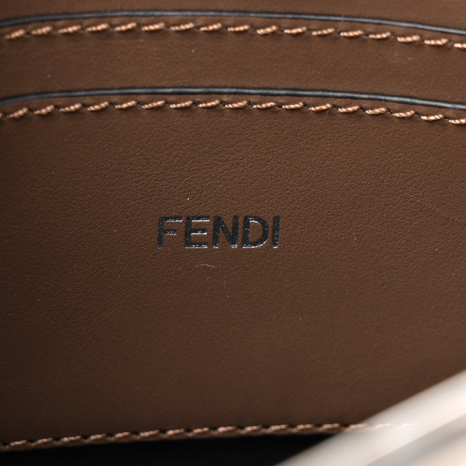 Fendi FF Vitello King Jacquard 1974 Mini Peekaboo I SEE U Satchel Brown 6 of 12
