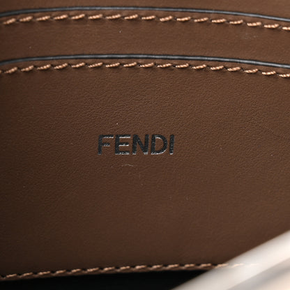Fendi FF Vitello King Jacquard 1974 Mini Peekaboo I SEE U Satchel Brown 6 of 12