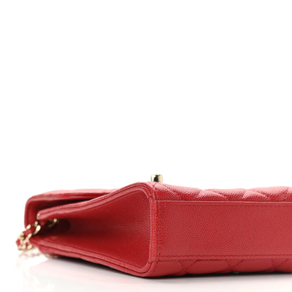 Chanel Caviar Quilted Classic Phone Holder Red 10 of 11