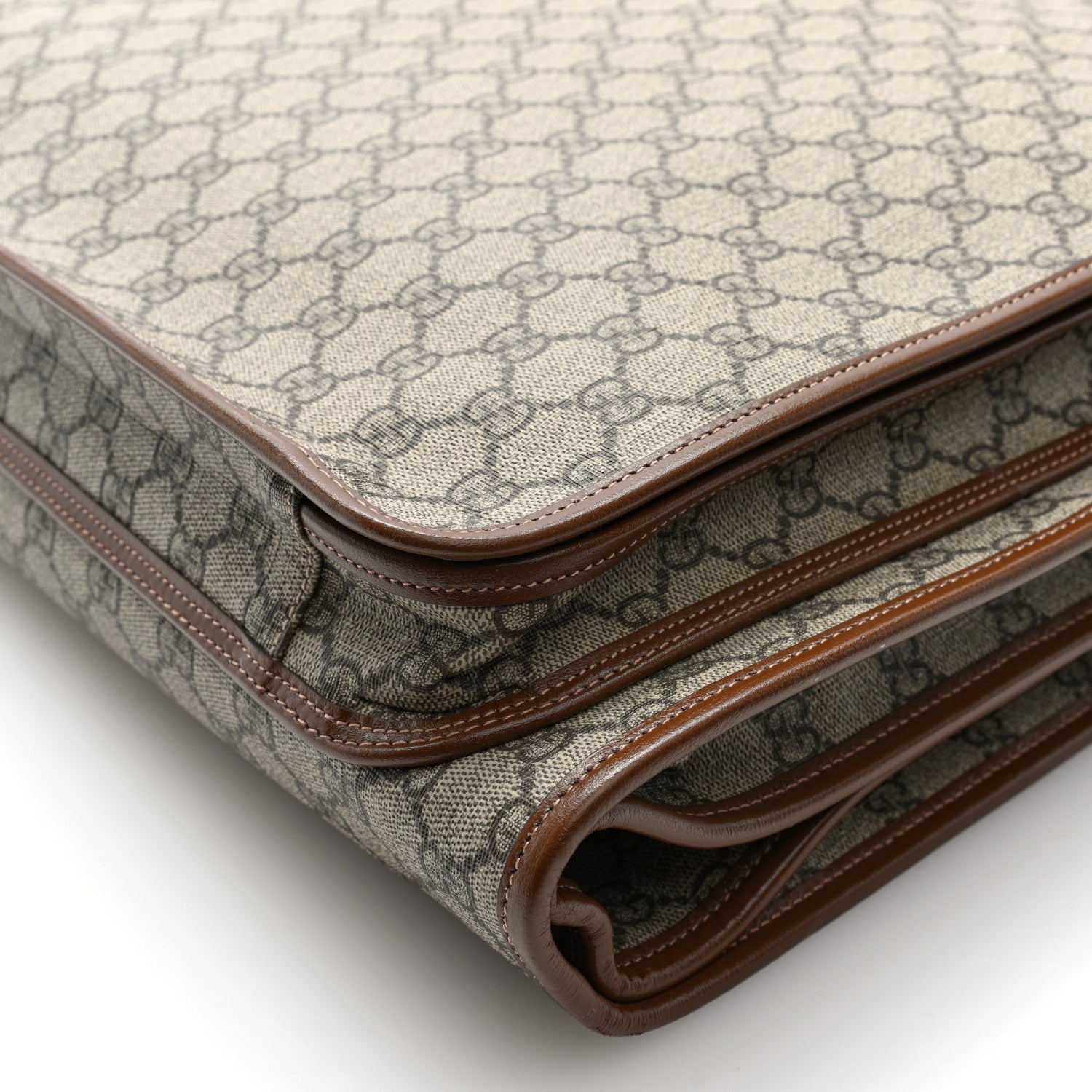 Gucci GG Supreme Monogram Azalea Calfskin Retro Interlocking G Hanger Garment Bag Beige Ebony Brown Sugar 8 of 8