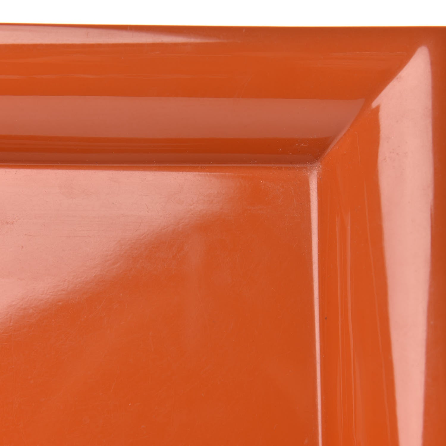 Hermes Lacquered Wood Chamonix Chakor PM Change Tray Orange 6 of 6