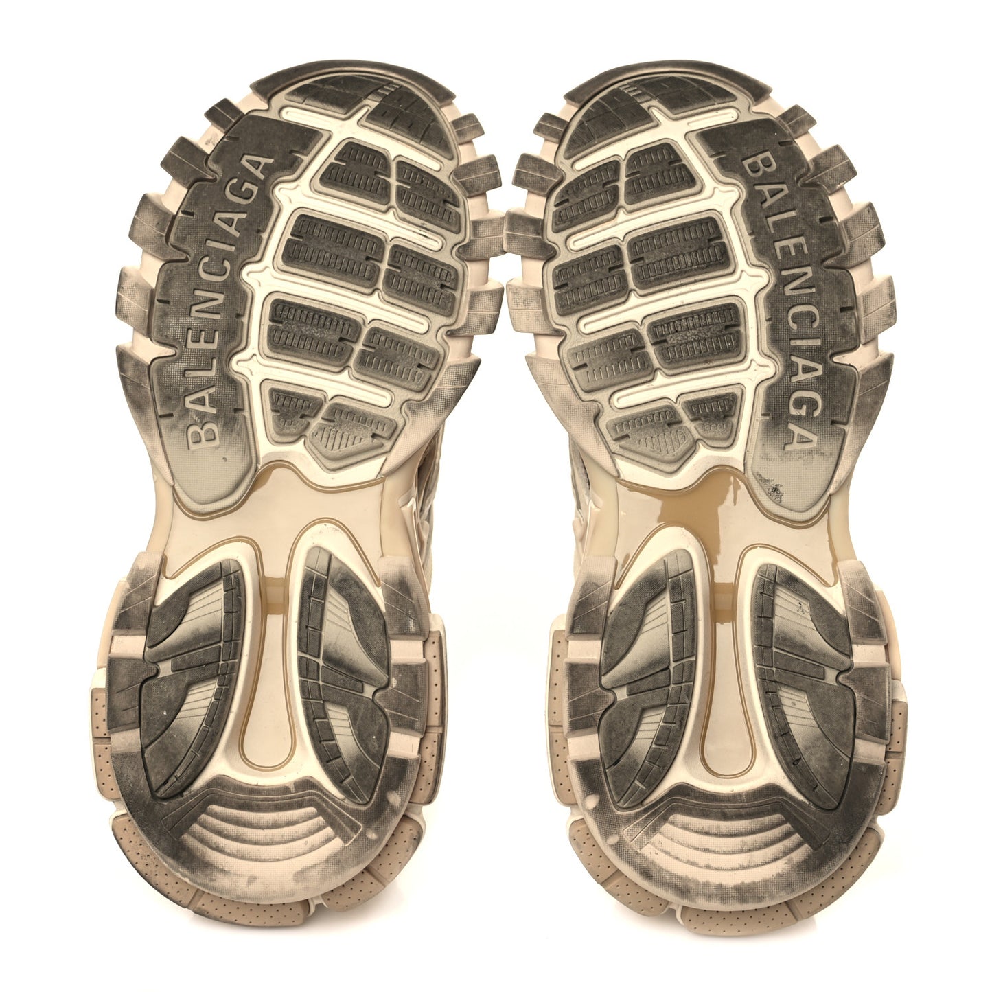 Rubber Mesh Bi-Color Mens Track.2 Open Sneakers 39 Nude