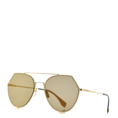 Fendi Metal Geometric Sunglasses FF 0194/S Gold 1 of 7
