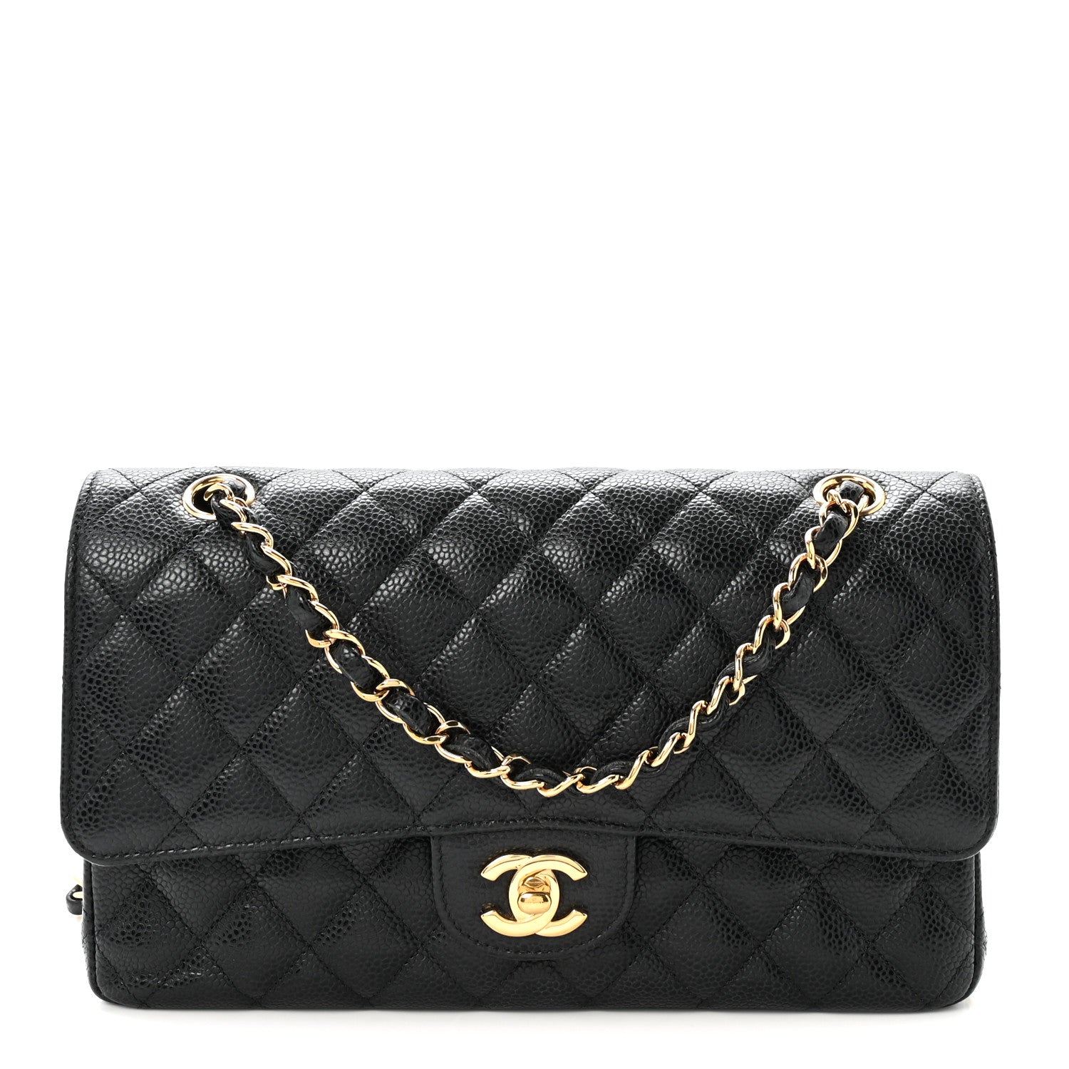 Chanel Caviar Quilted Medium Double Flap Black 1 of 10