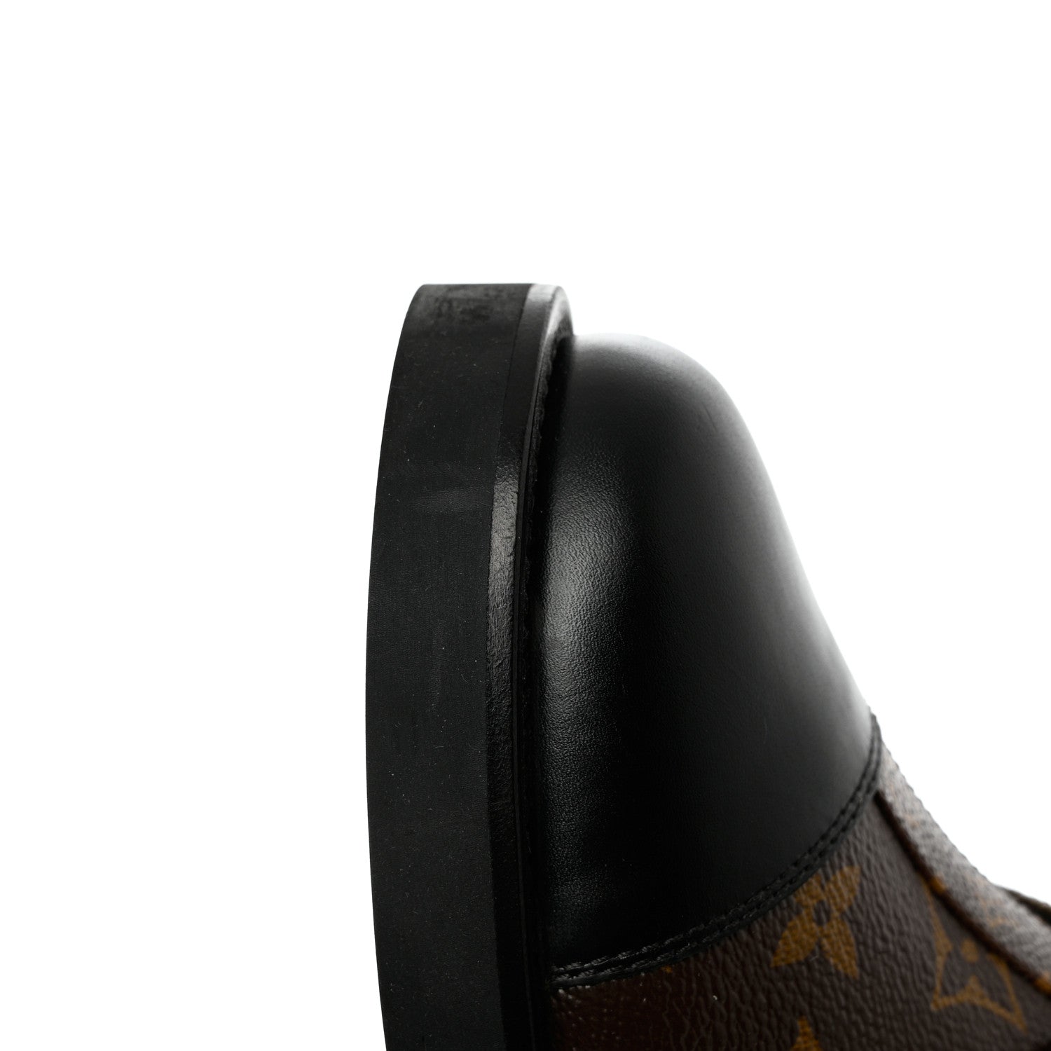 Louis Vuitton Calfskin Monogram Wonderland Flat Ranger Boots 39 Black 10 of 13