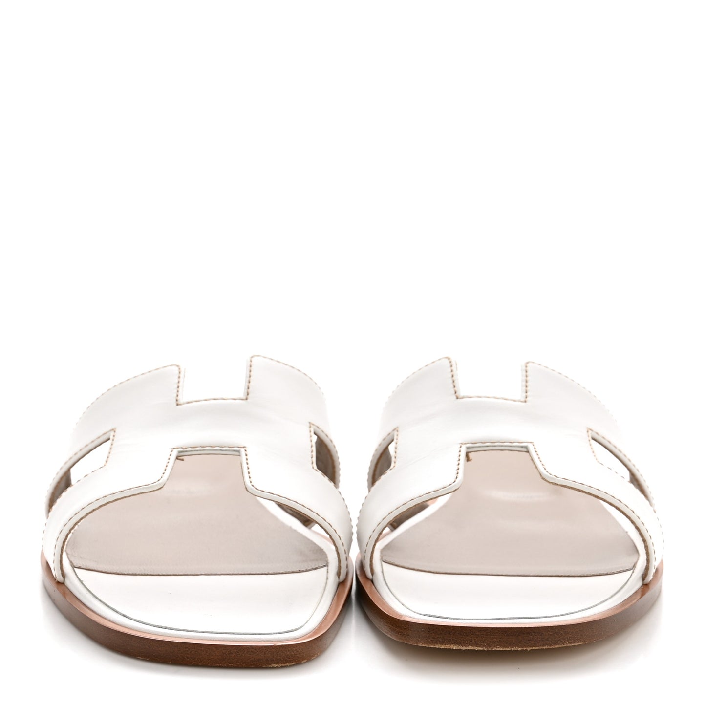 Box Calfskin Oran Sandals 40.5 White