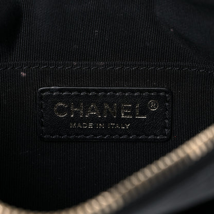 Chanel Crumpled Glazed Lambskin Quilted Waist Bag Fanny Pack Black 6 of 17