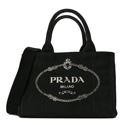 Prada Canapa Small Logo Tote Black 1 of 10