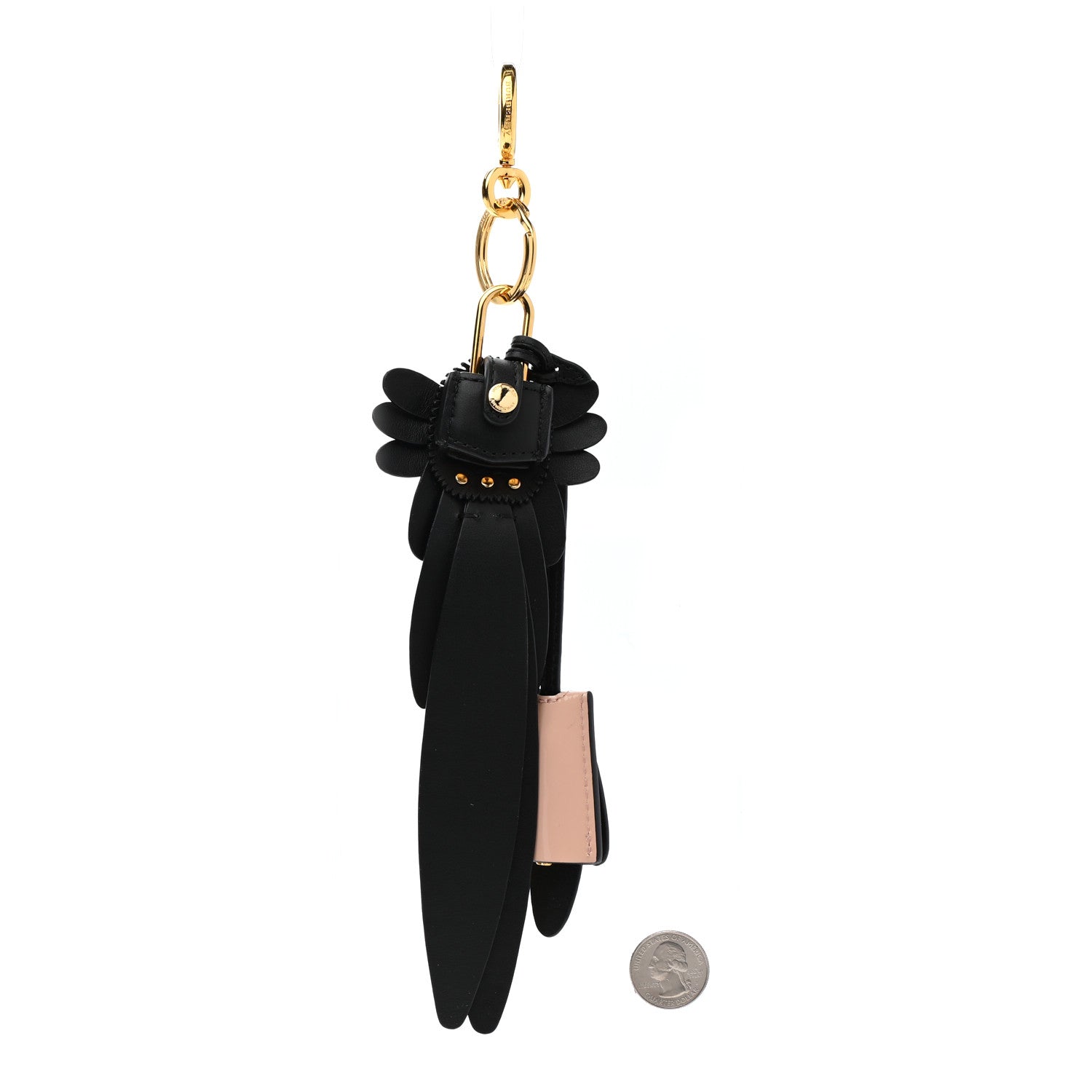 Burberry Calfskin Owl Pom Pom Lock Charm Black 2 of 6