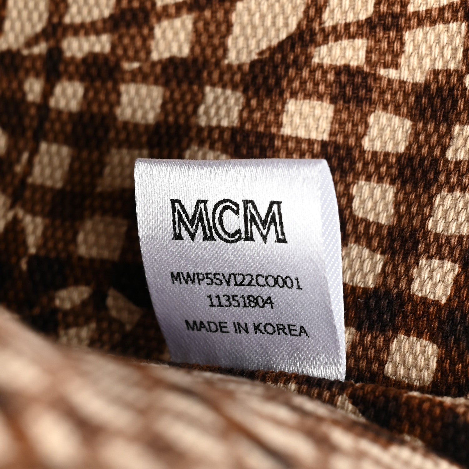 MCM Visetos Liz Shopper Tote Pouch Cognac 6 of 8