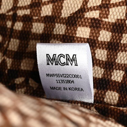 MCM Visetos Liz Shopper Tote Pouch Cognac 6 of 8