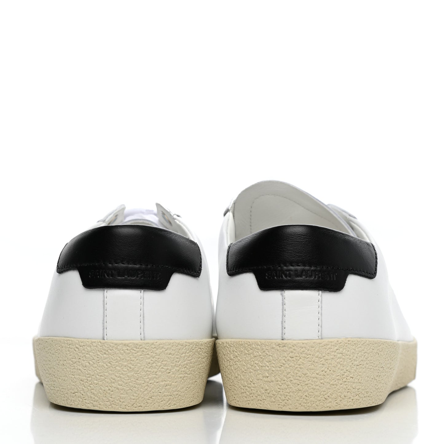 Calfskin Embroidered Mens Court Classic Sneakers 39 White Black