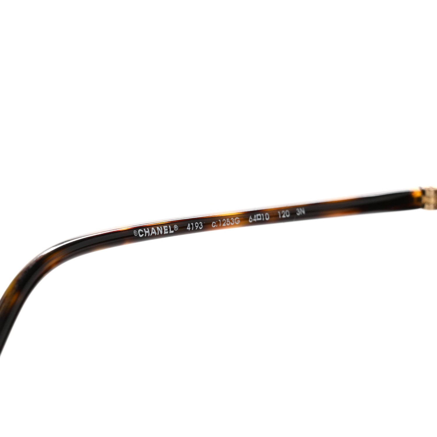Chanel Metal CC Aviator Sunglasses 4193 Gold Havana 5 of 8