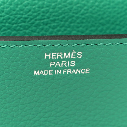 Hermes Evercolor Bi-Color Roulis Slim Wallet Menthe Vert Bosphore 8 of 11