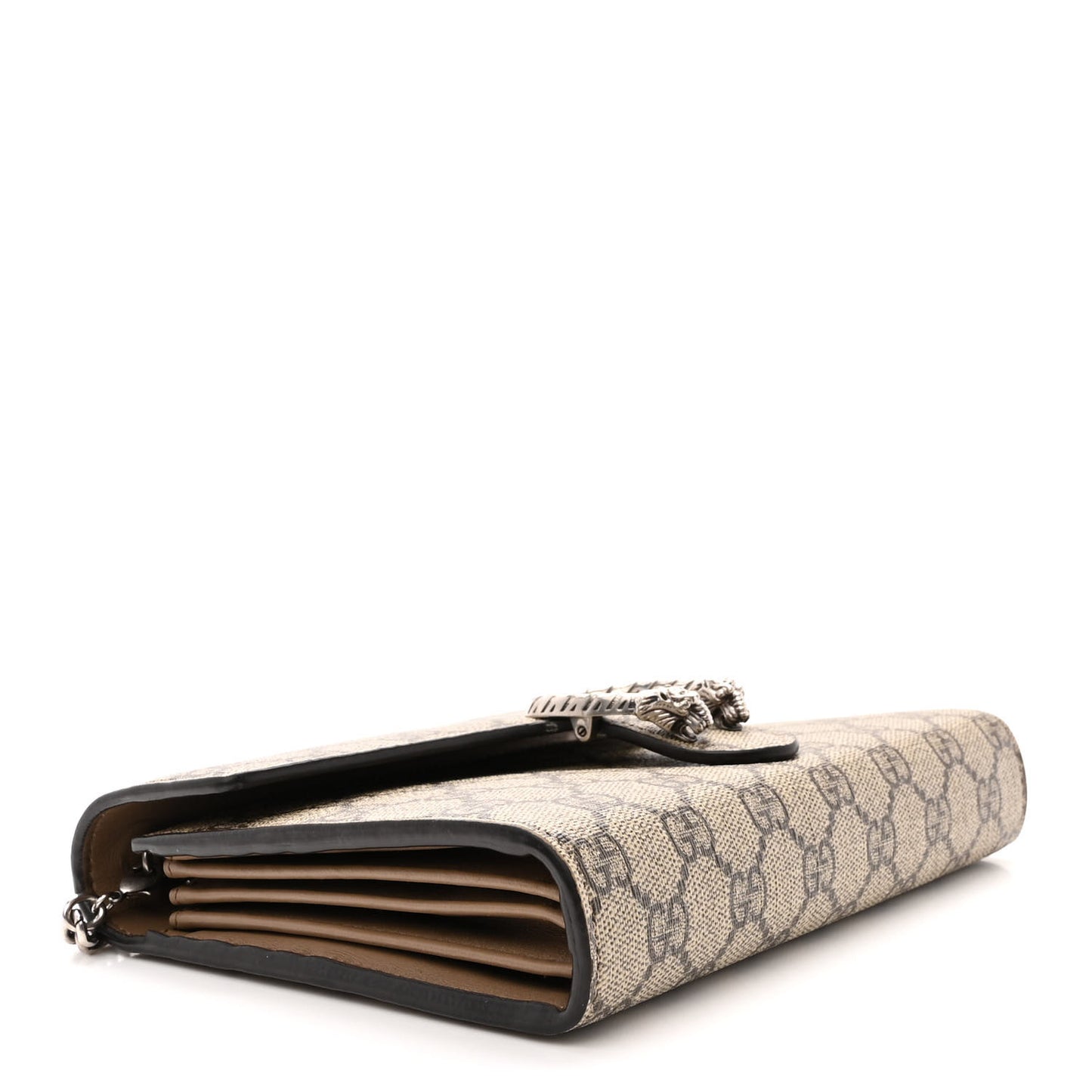 GG Supreme Monogram Mini Dionysus Chain Wallet Beige Taupe